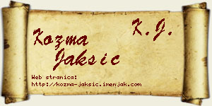Kozma Jakšić vizit kartica